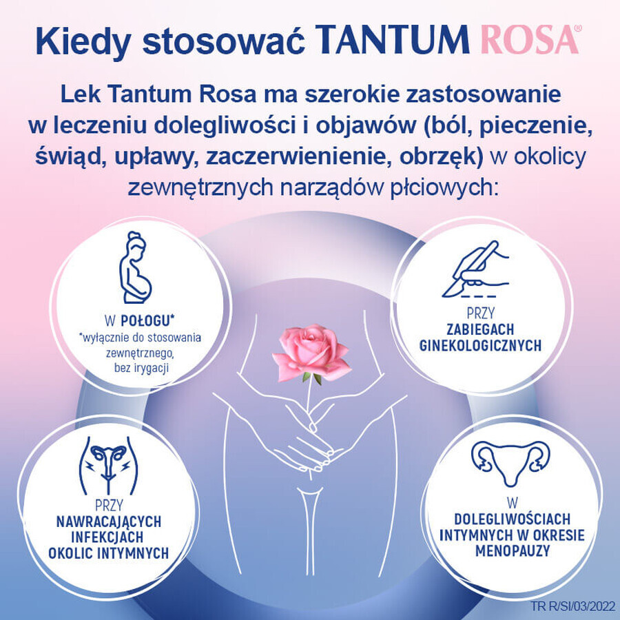 Tantum Rosa 53.2 mg/g, powder for vaginal irrigation solution, 10 sachets