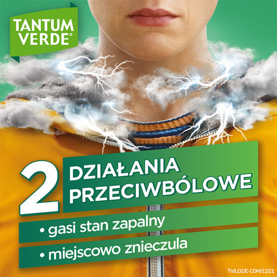 Tantum Verde 3 mg, Minzgeschmack, 20 harte Lutschtabletten