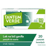 Tantum Verde 3 mg, Minzgeschmack, 20 harte Lutschtabletten