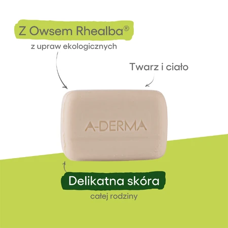 A-Derma, oczyszczająca kostka dermatologiczna do twarzy i ciała, 100 g: ceny i cechy