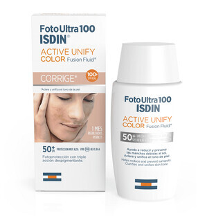 Isdin Active Unify Color Fusion Sonnenschutzfluid für das Gesicht mit SPF 50+, 50 ml