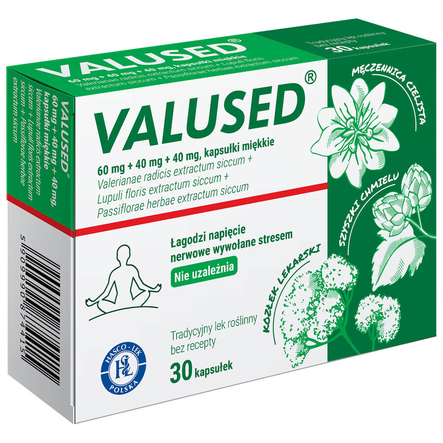 Valused 60 mg + 40 mg + 40 mg, 30 capsules