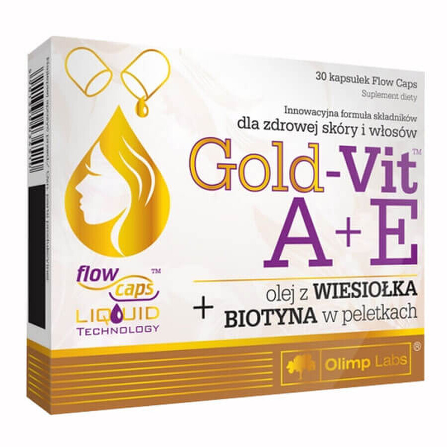 Olimp Gold-Vit A + E with evening primrose and biotin, 30 capsules