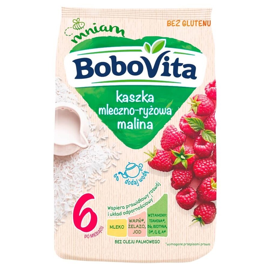 BoboVita Milch-Reis-Brei, Himbeere, glutenfrei, nach 6 Monaten, 230 g