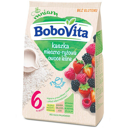 BoboVita Milch-Reis-Brei, Waldfrüchte, glutenfrei, nach 6 Monaten, 230 g