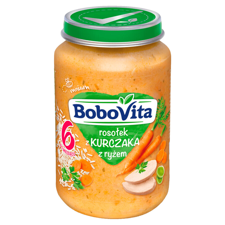 BoboVita Suppe hausgemachte Hühnerbrühe mit Reis, nach 6 Monaten, 190 g