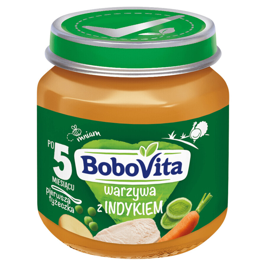 BoboVita Lunch, Gemüse mit Pute, nach 5 Monaten, 125 g