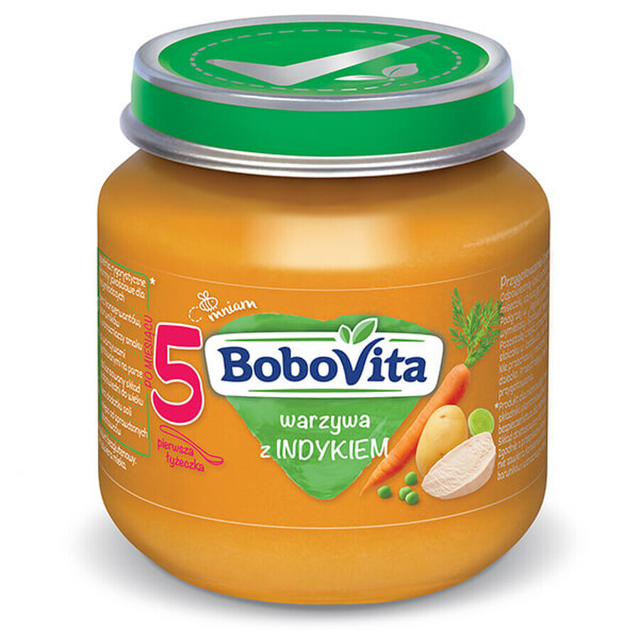 BoboVita Lunch, Gemüse mit Pute, nach 5 Monaten, 125 g