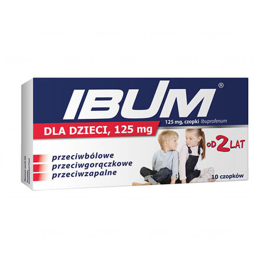 Ibum für Kinder 125 mg, Zäpfchen ab 2 Jahren, 10 Stück