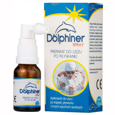 Dolphiner, preparation for ears after swimming, spray, 15 ml