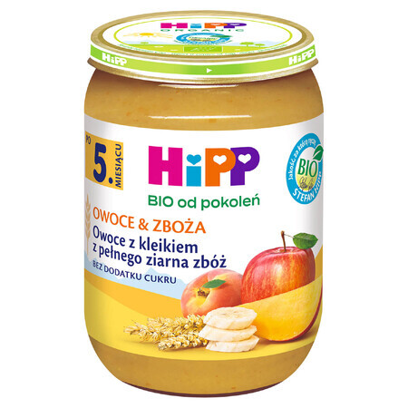 HiPP Fruit and Cereals Bio, fruit porridge with whole grains, after 5 months, 190 g