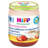 HiPP Moje Śniadanko Bio, apple and strawberry muesli with yogurt, after 9 months, 160 g