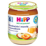 HiPP Fruit Duet Bio, peaches and apricots with cottage cheese, after 6 months, 160 g