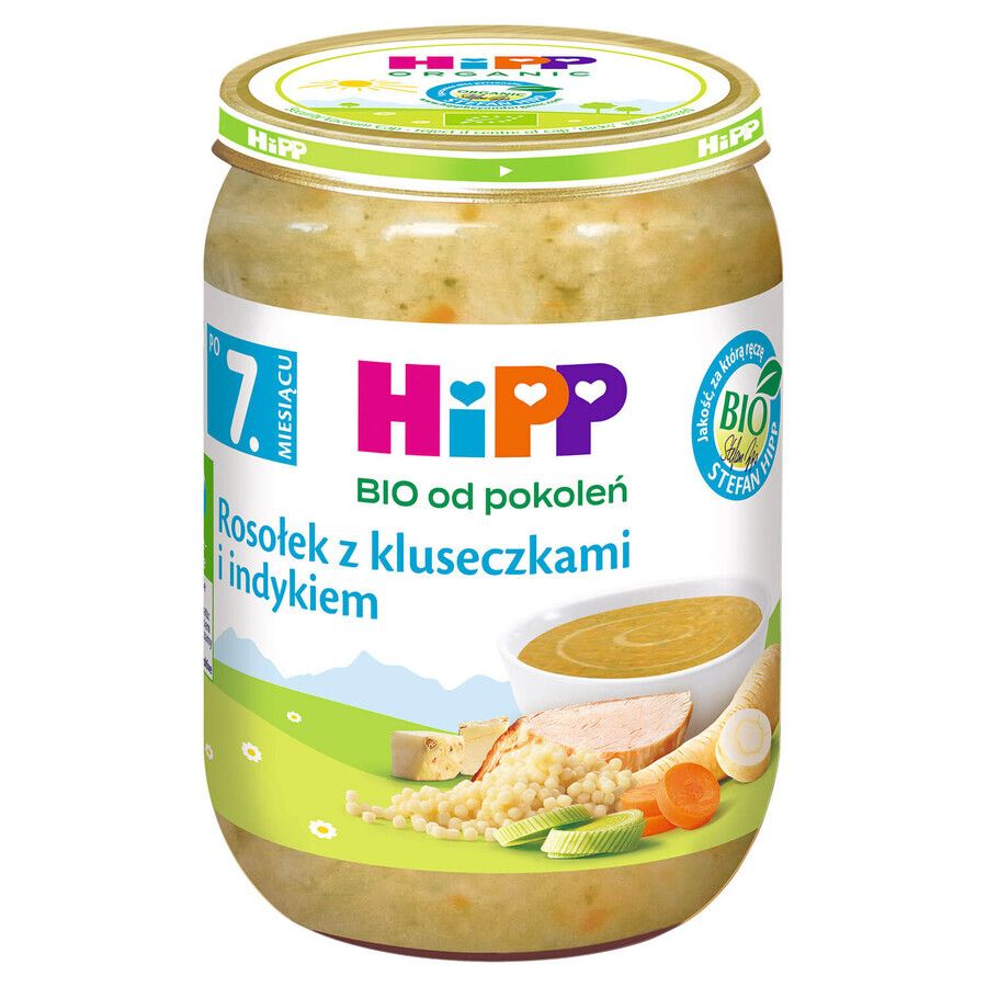 HiPP Bio Soup, broth with noodles and turkey, after 7 months, 190 g