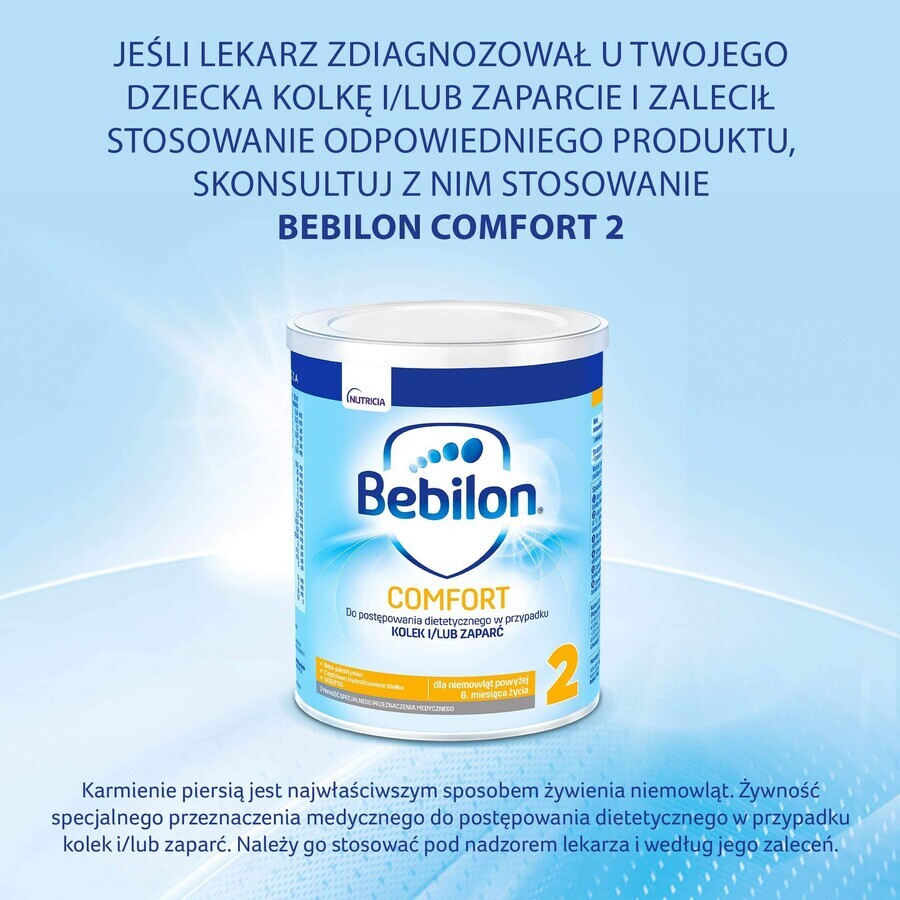 Bebilon Comfort 2, für Säuglinge bei Koliken und Verstopfung, ab 6 Monaten, 400 g