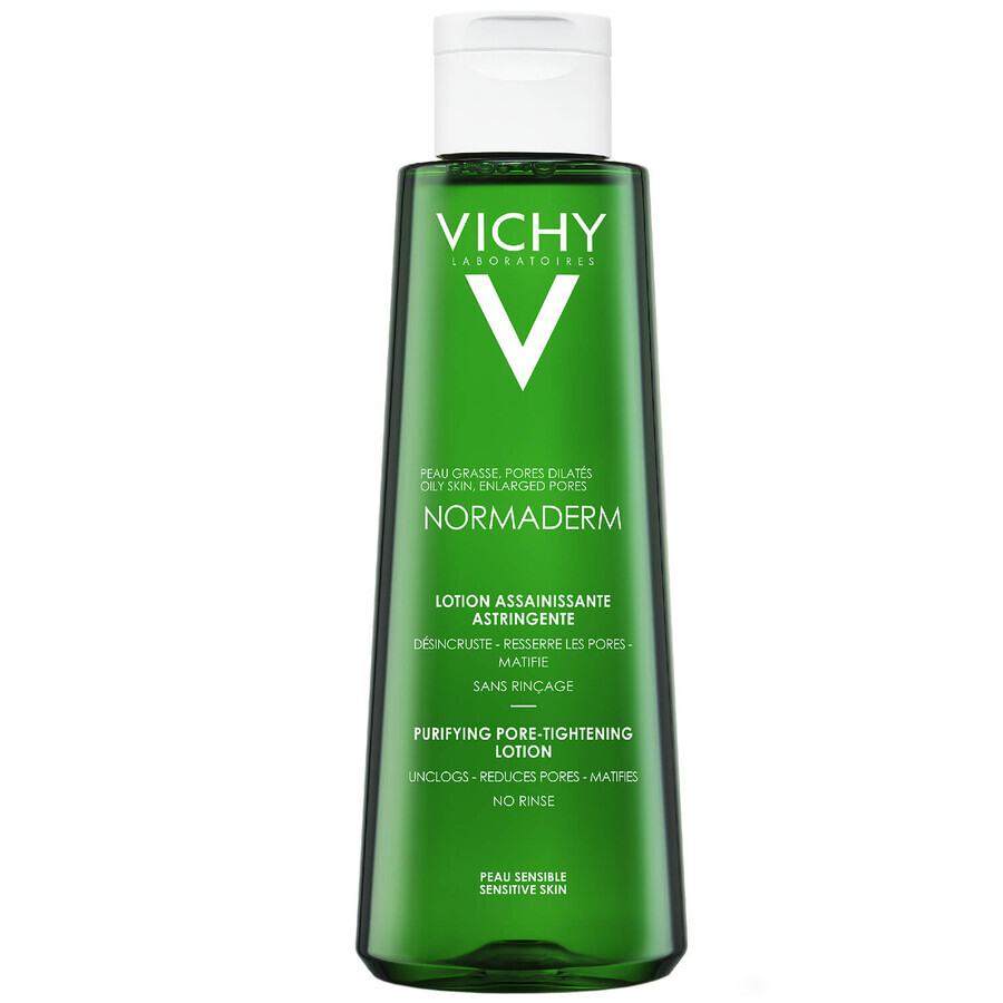 Vichy Normaderm, tonique nettoyant, peaux grasses et sensibles, 200 ml