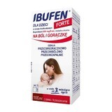 Ibufen für Säuglinge Forte Erdbeergeschmack 200 mg/ 5 ml, Suspension zum Einnehmen ab 3 Monaten, 40 ml