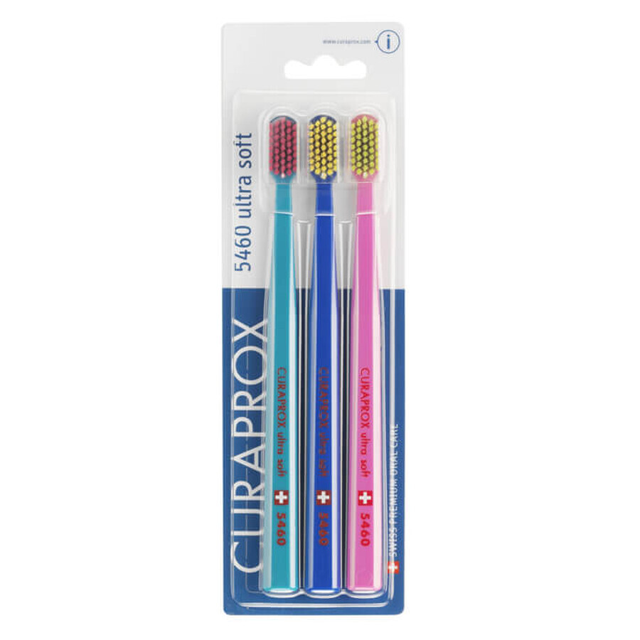 Curaprox, brosse à dents CS 5460, ultra souple, 3 pièces