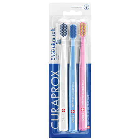 Curaprox, brosse à dents CS 5460, ultra souple, 3 pièces