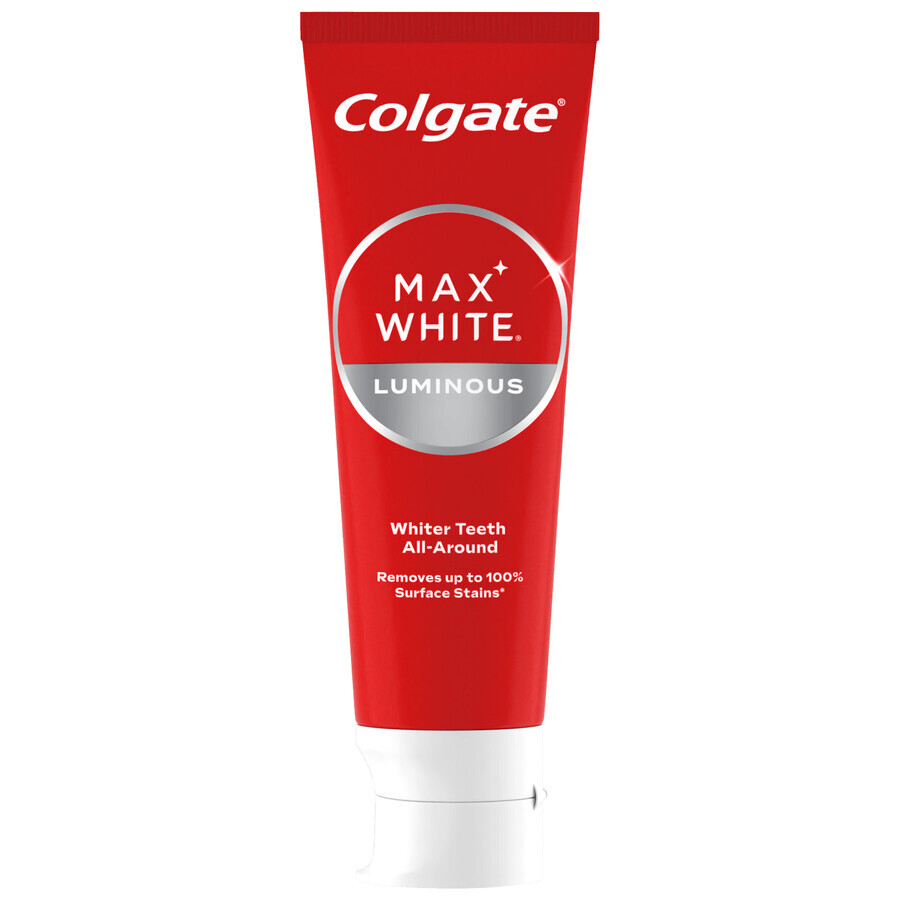 Colgate Max White Luminous, dentifrice fluoré, menthe pétillante, 75 ml