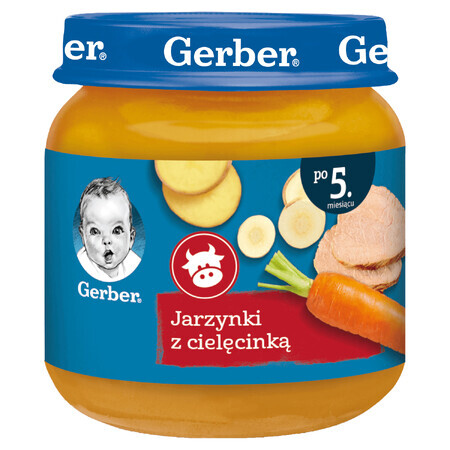 Gerber Dinner, Gemüse mit Kalbfleisch, nach 5 Monaten, 125 g