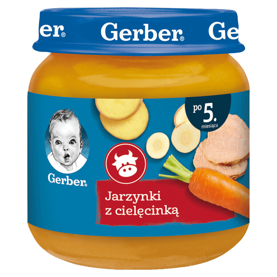 Gerber Dinner, Gemüse mit Kalbfleisch, nach 5 Monaten, 125 g