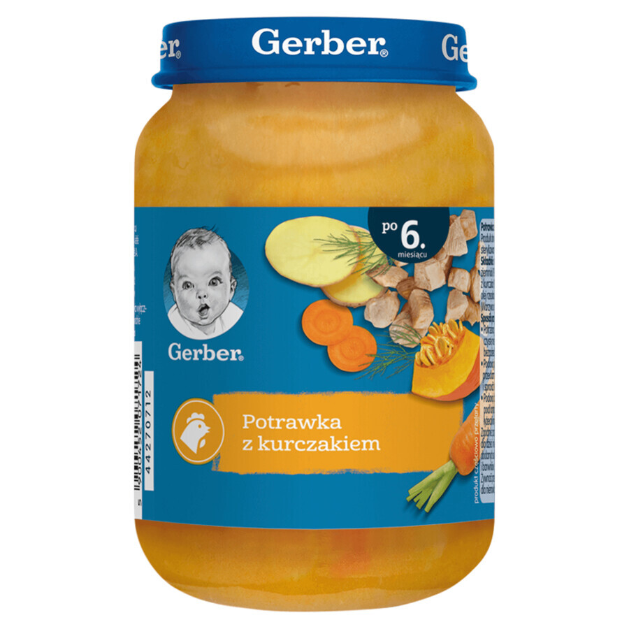 Gerber Lunch, Huhn in einem Eintopf mit Gemüse, nach 6 Monaten, 190 g