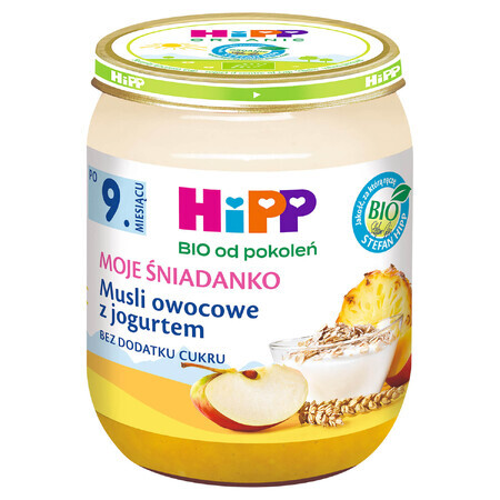 HiPP Moje Śniadanko Bio, fruit muesli with yogurt, after 9 months, 160 g