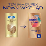 Durex Real Feel, préservatifs lisses sans latex, 10 pièces