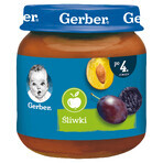 Gerber Dessert, Pflaumen, nach 4 Monaten, 125 g