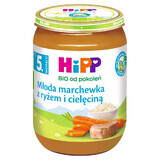 HiPP Bio dish Young carrots with rice and veal, after 5 months, 190 g