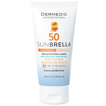 Dermedic Sunbrella Baby, crème protectrice pour enfants et bébés, peau sensible, SPF 50, 50 g