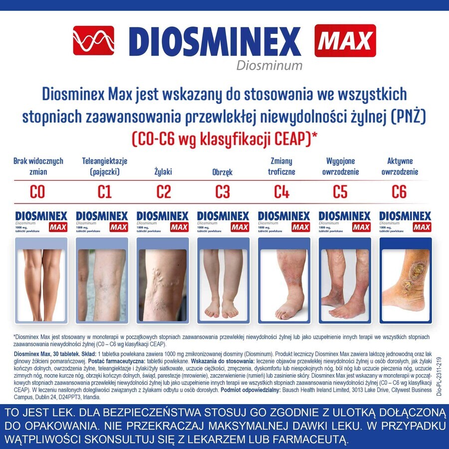 Diosminex Max 1000 mg, 30 Filmtabletten