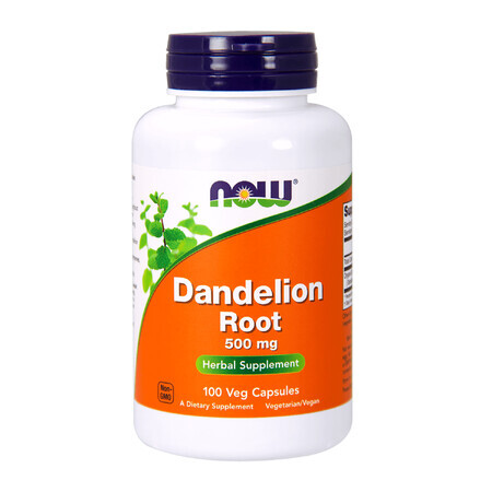 Now Foods, Dandelion Root 500mg, Dandelion, 100 Capsules