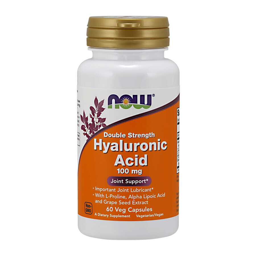 Now Foods Hyaluronsäure 100mg, Hyaluronsäure, 60 Kapseln