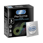 Durex Performa condoms with lubricant for prolonging intercourse, 3 pieces