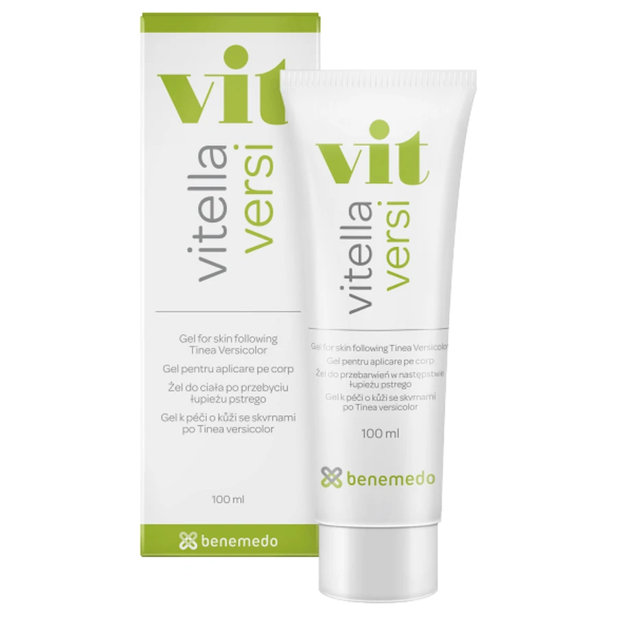 Vitella Versi – żel do leczenia łupieżu pstrego (Pityriasis versicolor), 100 ml, Benemedo: ceny i cechy