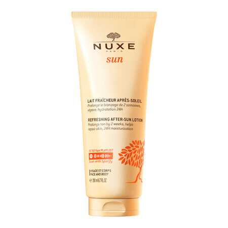 Nuxe Sun, lotion rafraîchissante après-soleil pour le visage et le corps, 200 ml