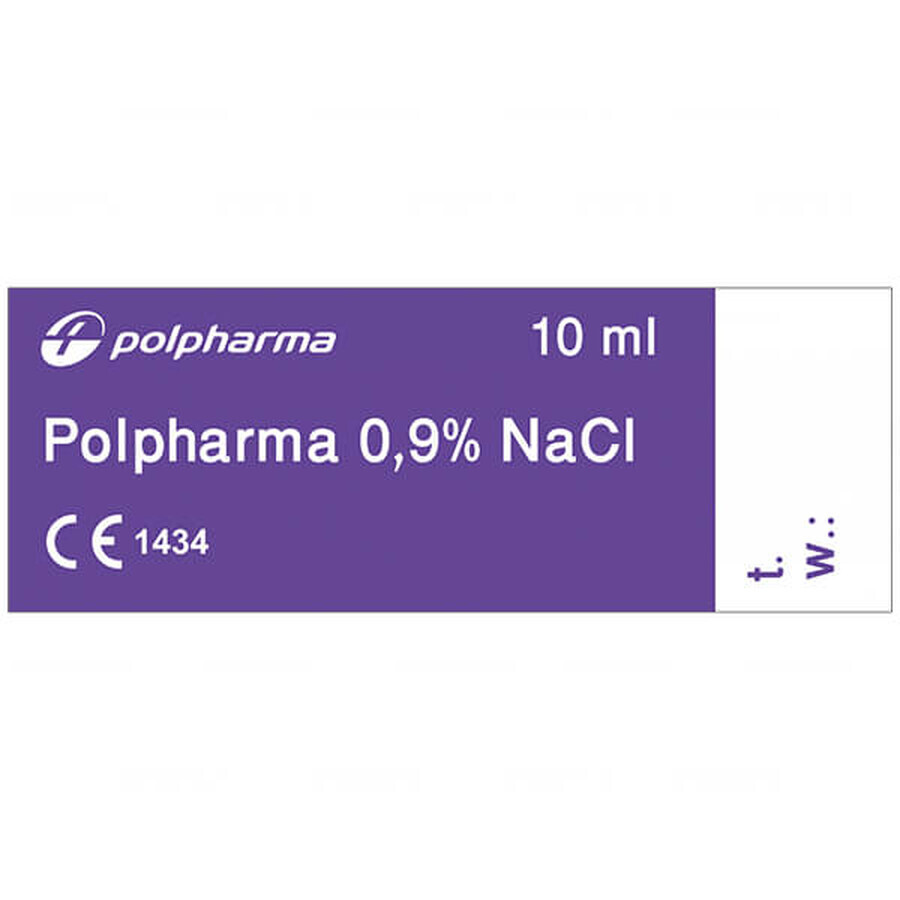 Polpharma 0.9% NaCl, sodium chloride solution, 10 ml x 100 vials