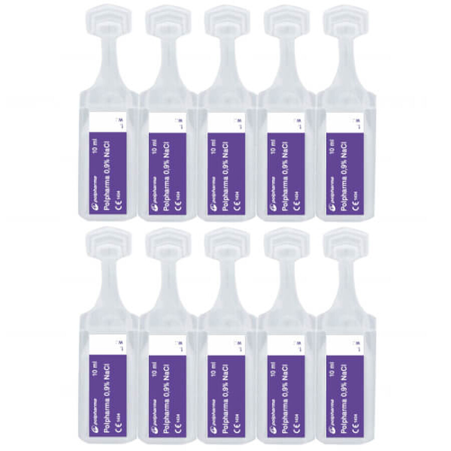 Polpharma 0.9% NaCl, sodium chloride solution, 10 ml x 100 vials