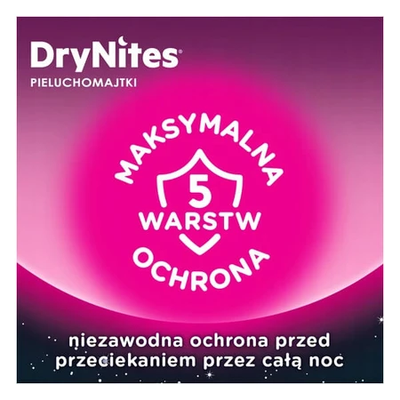 Huggies DryNites Girls, chiloți de noapte, pentru fete, 4-7 ani, 17-30 kg, 10 bucăți
