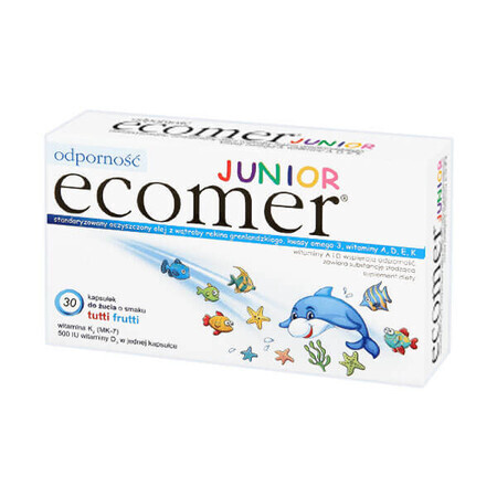 Ecomer Immunität Junior, Tutti-Frutti-Geschmack, 30 Kaukapseln