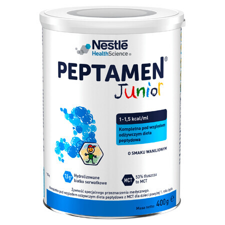 Peptamen Junior, voedingspreparaat vanaf 1 jaar, vanillesmaak, 400 g