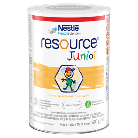 Resource Junior, préparation nutritionnelle sur 1 an, saveur vanille, 400 g