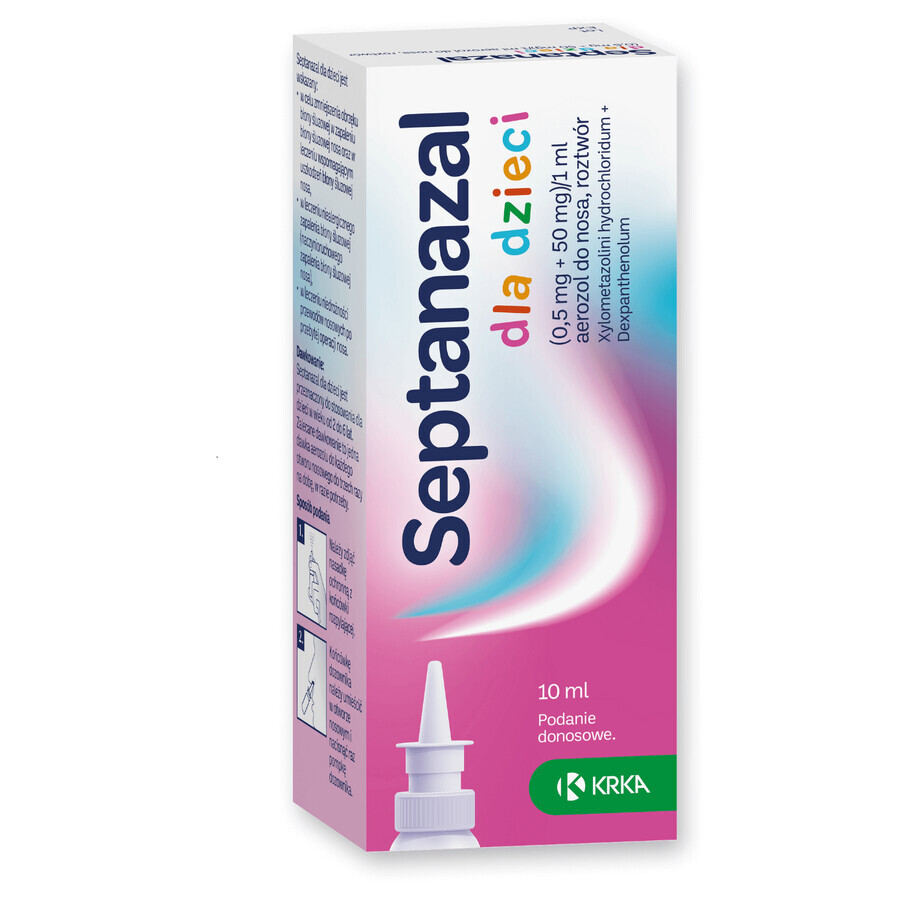 SeptaNasal for children (0.5 mg + 50 mg)/ml, nasal spray, age 2 to 6 years, 10 ml