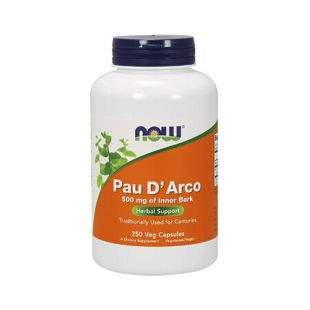 Now Foods Pau D'Arco 500 mg, Lapacho, 250 vegetarische Kapseln