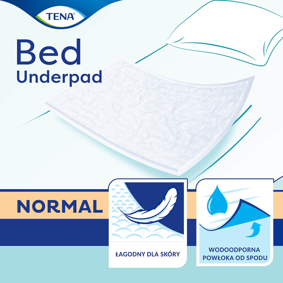 Tena Bed, tampoane absorbante, Normal, 60 cm x 90 cm, 5 bucăți