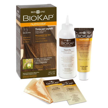 Biokap Nutricolor, hair color, 7.3 golden blonde, 140 ml