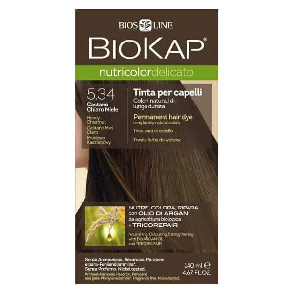 Biokap Nutricolor Delicato, Haarfarbe, 5.34 Honigkastanie, 140 ml