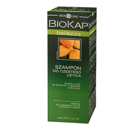 Biokap Bellezza, champú de uso frecuente, 200 ml